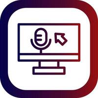 Voice commands Line Gradient Round Corner vector