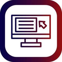 Screen reader Line Gradient Round Corner vector