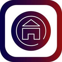 Home Glyph Gradient Round Corner vector