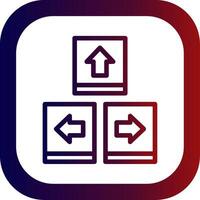Keyboard navigation Line Gradient Round Corner vector