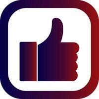 Thumbs Up Glyph Gradient Round Corner vector