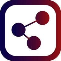 Share Glyph Gradient Round Corner vector