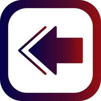 Previous Glyph Gradient Round Corner vector