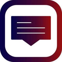 Comment Glyph Gradient Round Corner vector