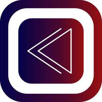 Backward Glyph Gradient Round Corner vector