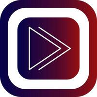Forward Glyph Gradient Round Corner vector