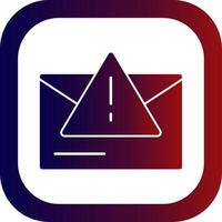 Warning Triangle Glyph Gradient Round Corner vector