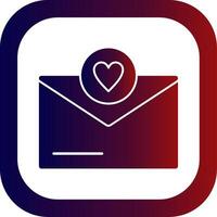 Heart Glyph Gradient Round Corner vector
