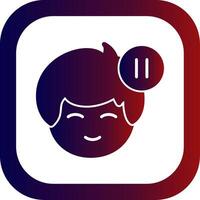 Pause symbol Glyph Gradient Round Corner vector