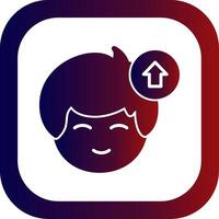 Up arrow Glyph Gradient Round Corner vector