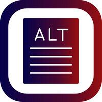 Alt text Glyph Gradient Round Corner vector