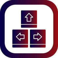Keyboard navigation Glyph Gradient Round Corner vector