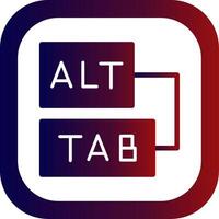 Keyboard shortcuts Glyph Gradient Round Corner vector