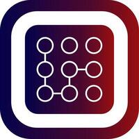Pattern Glyph Gradient Round Corner vector