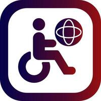 Accessibility Glyph Gradient Round Corner vector