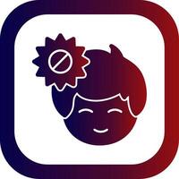 Cognitive impairment Glyph Gradient Round Corner vector
