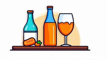 Crisp line art of a beer mug, showcasing a fun, modern design with playful textures. Perfect for craft beer lovers video