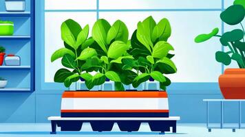 Discover a cuttingedge hydroponic farm in a sleek building, showcasing advanced shelving for efficient plant growth. video