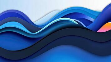 Abstract blue vector background showcases a wavy design, perfect for modern digital art and creative projects. video