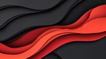 Bold black backdrop with a sleek red wave, showcasing modern cartoon textures for an eyecatching visual impact. video