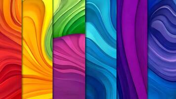 Experience the allure of metallic waves in this abstract background set, merging modern textures and playful cartoon style illustrations. video