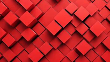 Bold red geometric shapes create a striking backdrop, blending modern aesthetics with a playful cartoon vibe. video