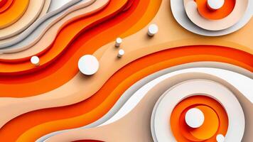 Swirls of orange in a modern flat style create a vibrant backdrop, perfect for adding zest to any design project. video