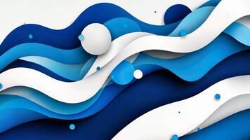 Explore a vibrant abstract background featuring smooth blue fluid shapes, adding depth to your modern designs. video