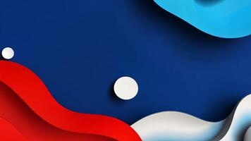 A vibrant red and blue abstract banner featuring modern textures in a playful cartoon style that captivates the eye. video