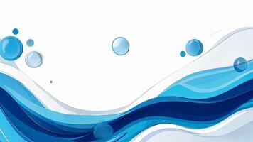 Embrace a calming vibe with this abstract blue wave background, designed in a modern cartoon style. video