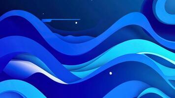 An abstract blue background featuring dynamic wave lines, creating a vibrant and modern flat illustration with textures. video
