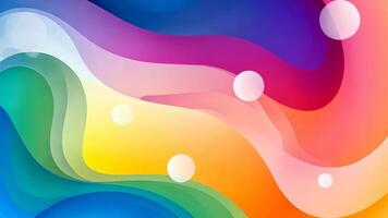 Explore a vibrant, abstract color gradient background in a modern flat cartoon style, perfect for creative projects. video