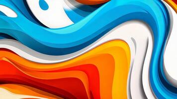 Colorful waves blend in an abstract background, bringing a vibrant touch to your design with modern textures and playful style. video