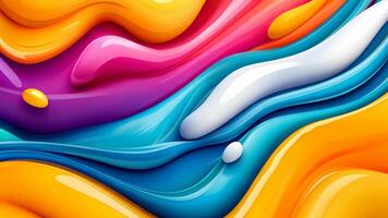 Dive into a bright, colorful liquid design that blends modern aesthetics with an abstract touch for a unique vibe. video