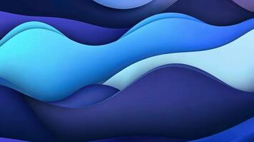 Explore a vibrant abstract blue curve background with light lines, blending modern design with a playful cartoon style. video