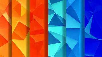 Vibrant low poly backgrounds in abstract shapes, perfect for modern designs and colorful illustrations with a playful touch. video