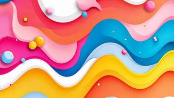 Vibrant abstract gradient backdrop with smooth textures and playful illustrations, perfect for contemporary designs and art. video