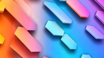 Dive into a vibrant world with this abstract neon hexagonal pattern, featuring stunning colors and smooth textures. video