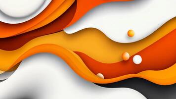 Colorful abstract shapes dance on a white and orange backdrop, creating a modern and playful cartoonstyle illustration. video