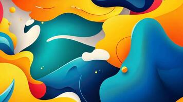 Vibrant abstract backdrop full of energy, featuring playful textures and modern illustrations that spark creativity. video