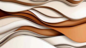 Discover a sleek abstract design with white and brown layers, perfect for modern aesthetics and creative projects. video