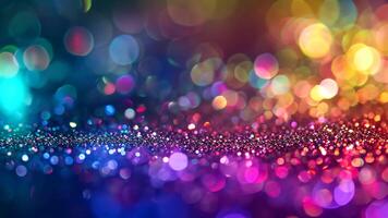 Enchanting bioluminescent glitter sparkles, illuminating the darkness with magical allure. Ai Generated video