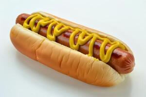 Hotdog with Mustard Condiment photo