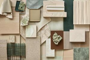Elegant Mood Board for Interior Design Materials photo