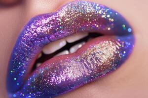 Glittering Lips for a Glamorous Look photo