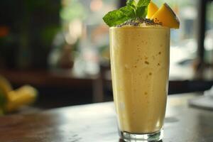 Creamy Mango Smoothie with a Sweet and Exotic Flavor photo