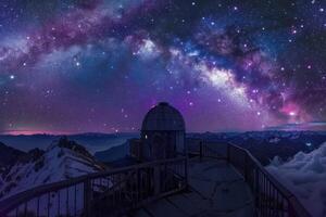 Captivating Night Sky Scene Offering a Beautiful and Endless View of the Cosmos photo