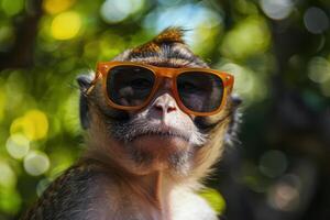 Fun Monkey Accessorized with Sunglasses photo