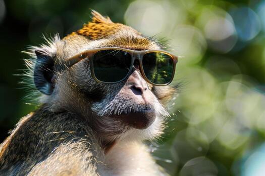 Fun Monkey Accessorized with Sunglasses photo