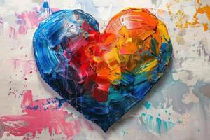 Artistic Multicolor Heart Shape photo